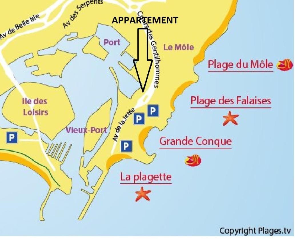 Cap D'Agde 300M Plage Du Mole,Vue Port,Parking,Lave Linge,Piscine Lägenhet Exteriör bild